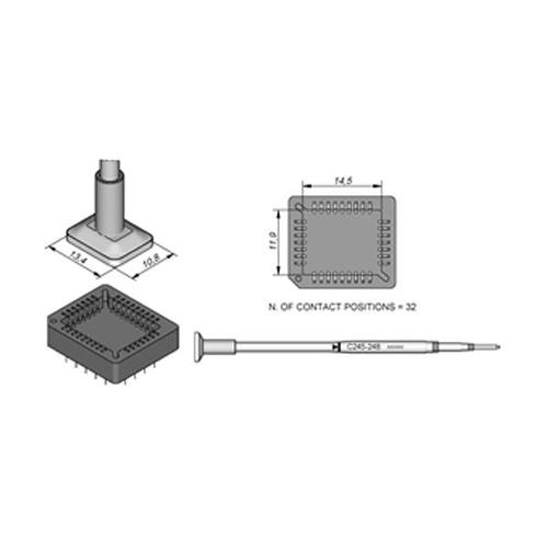 JBC Punta saldante C245-248 - Per zoccoli PLCC 32 -11.9x14,5