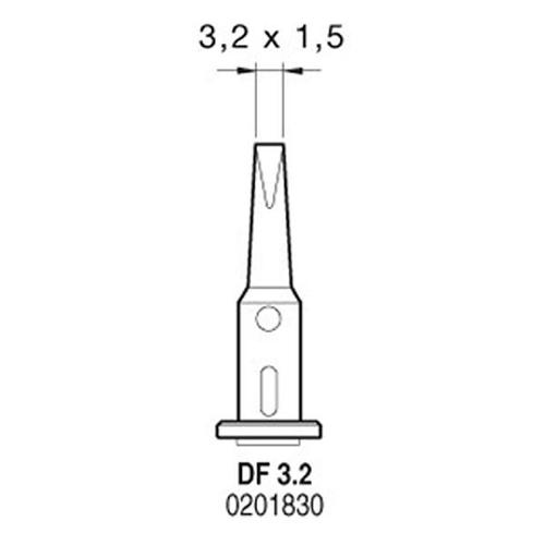 JBC DF 3.2 - Punta cacciavite 3.2 per saldatore a gas SG1070