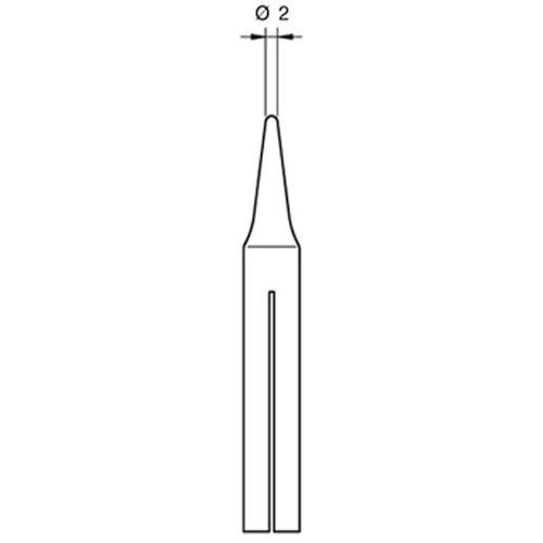 JBC Punta saldante R-20D - Conica Ø 2mm - Serie 65ST