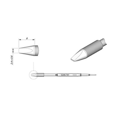 JBC Punta saldante C245-741 - Cacciavite HT 2.4x0.6 mm