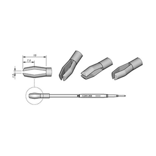 JBC Punta saldante C245-268 - Per contatti maschi - 1.5mm