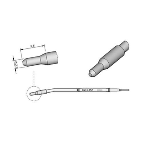 JBC Punta saldante C245-312 - Per plastica - Ø 3.2mm