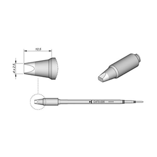 JBC C470-035 Punta saldante di potenza Cacciavite 4x2.5mm