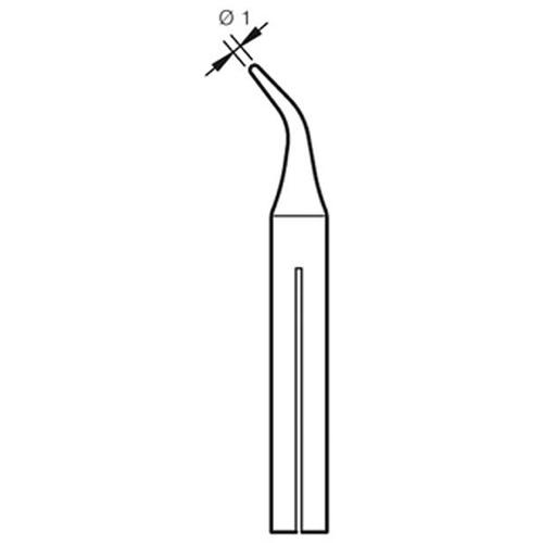 JBC Punta saldante C-05D - Conica curva Ø1.0mm - Serie 14ST