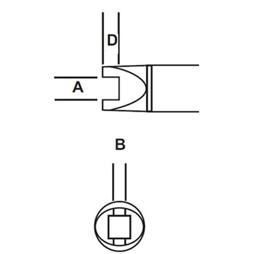 Metcal SMTC-002 - Punta biforcuta Chip 1206 e 1210 - S. 600