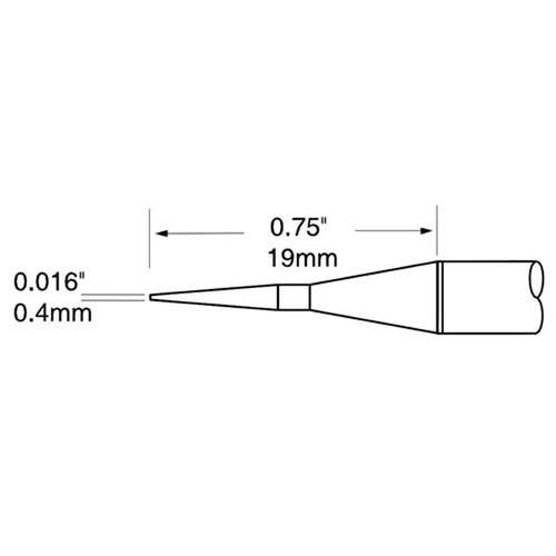 Metcal PTTC-801 - Coppia punte coniche Ø 0.4 mm - Serie 800