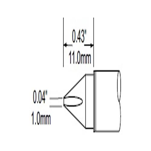 Metcal SFV-CH10 - Punta a cacciavite 1.0 mm x 11mm