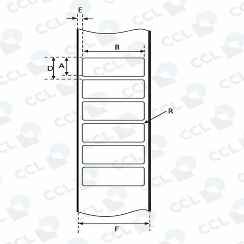 Nortec Etichette in poliestere bianco 12.0x30.0mm 2500pz