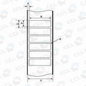 Nortec Etichette in poliestere bianco 12.0x30.0mm 2500pz