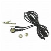 Iteco Cavetto di terra nero Snap 10mm Fem/Banana 1 MOhm - 3m