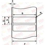 NORTEC V6912i711a1C ET.WHITE POLYESTER  25.0x35.0mm 1000pz