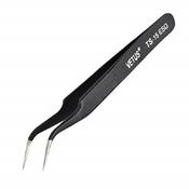 Pinzetta Vetus TS-15 ESD con punte curve 120 mm