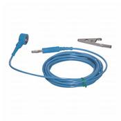 Cavetto di terra blu Snap 10mm Fem./Banana 1 MOhm - 3m