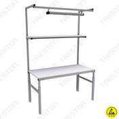 Treston Banco da lavoro ESD 150x70cm+ripiano+lampada mod TPH