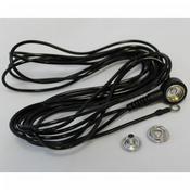 Iteco Cavetto di terra nero Snap10mm Fem/Occhiello 1 MOhm 3m