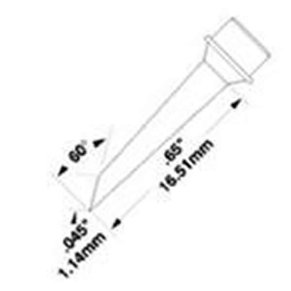 JBC Punta saldante B-03D Conica 0.5mm Serie 14ST