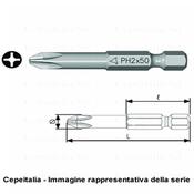 Bit a taglio - 3 x 05 x 50 mm - Attacco HEX 1/4 - 10pz