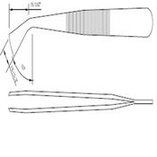 RUBIS 35B - Pinzetta con punte curve - 118mm