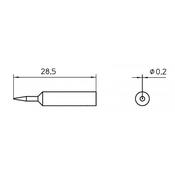 Weller XNT 1S - Punta conica 02mm - 10pz
