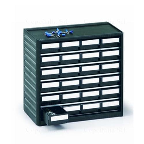 Treston - Cassettiera ESD con 24 cassetti 170x68x36mm