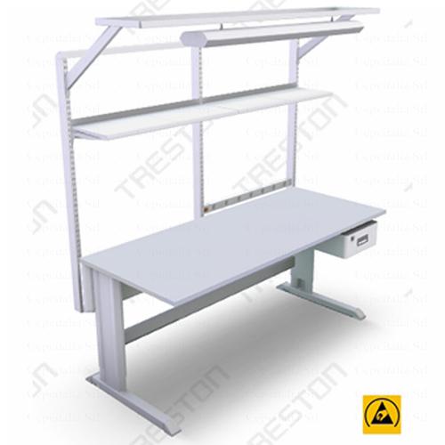 Treston Banco da lavoro ESD 180x75cm cass.+rip.+luce CONCEPT