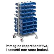 Treston - Stacking bin trolley 780mm x 715mm x 1630mm