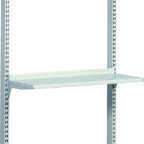 Treston - Steel shelf M900x400, brackets, light grey