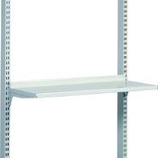 Treston - Steel shelf M900x400, brackets, light grey
