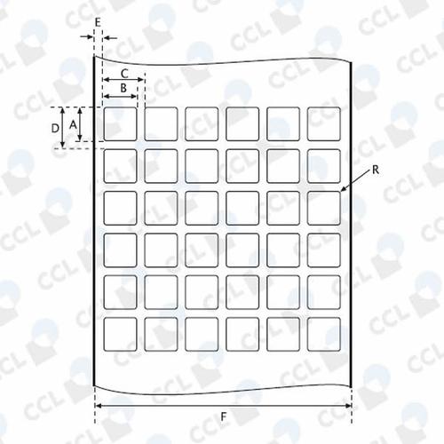 Nortec Etichette White Polyester Gloss 12.00x12.00 mm 2500pz