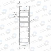 Nortec Etichette Gloss White Polyimide 12.7mmx20.3mm 5000pz