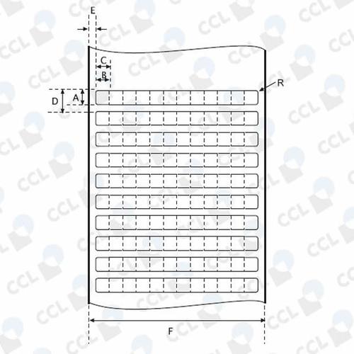 Etichette SemiGloss White Polyimide 6.35mmx6.35mm 10000pz