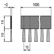 Spazzola a listello antistatica 1.000mm