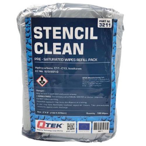 Qtek 3211 Refill Pre-Saturated wipes 150X225mm 100pz