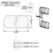 JBC W14030G Punta Ø 0,25 mm per spelafili WS140