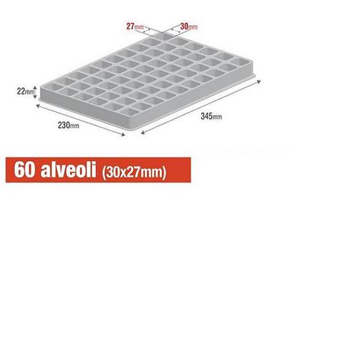 Vassoio PS conduttivo 1mm - 230mmx345mm  h22mm