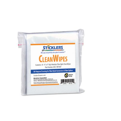 MCC-WF44ST 4" x 4"  CleanWipes Fiber Optic Wipes Flat Pack