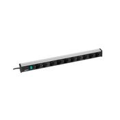 TPR7-038 Power rail 683mm 10 sockets + switch