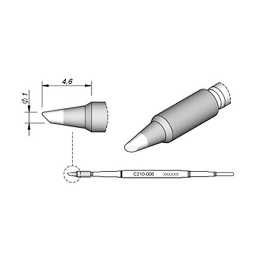 JBC Punta saldante C210-006 - Fetta di salame 1.0 mm