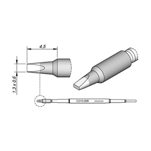 JBC Punta saldante C210-008 - Cacciavite 1.3x0.6 mm