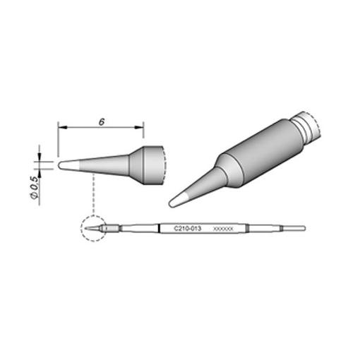 JBC Punta saldante C210-013 - Conica Ø 0.5 mm