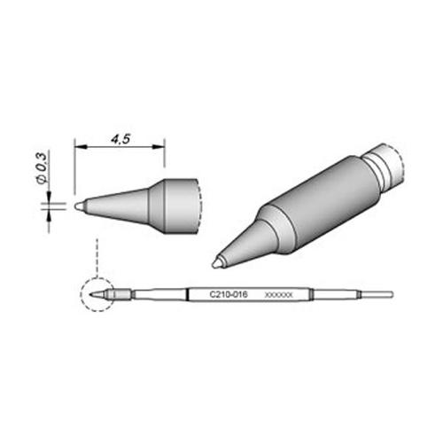 JBC Punta saldante C210-016 - Conica Ø 0.3 mm