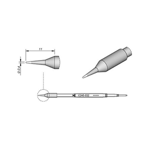 JBC Punta saldante C245-032 - Conica Ø 0.4 mm