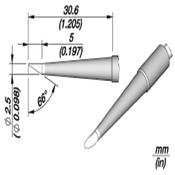 JBC Punta saldante smussata C245-795 - Ø 2.5 mm