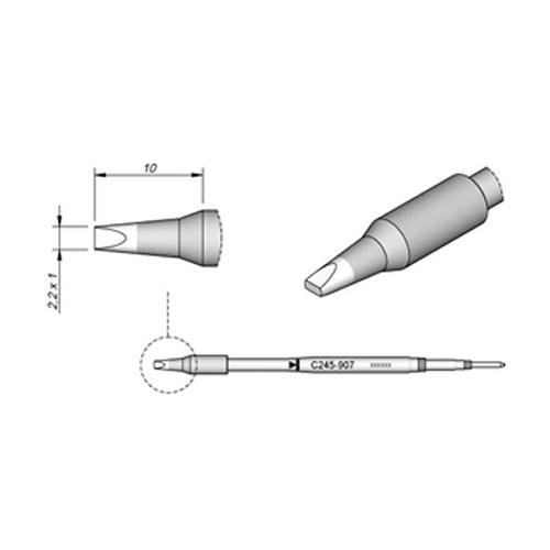 JBC Punta saldante C245-907 - Cacciavite 2.2x1.0 mm