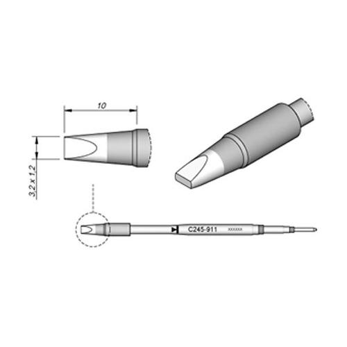 JBC Punta saldante C245-911 - Cacciavite 3.2x1.2 mm