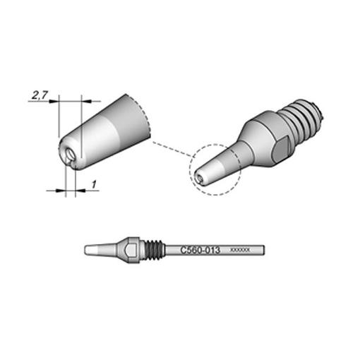 JBC C560-013 Punta dissaldante Pulizia piazzole D.I. Ø 1.0mm