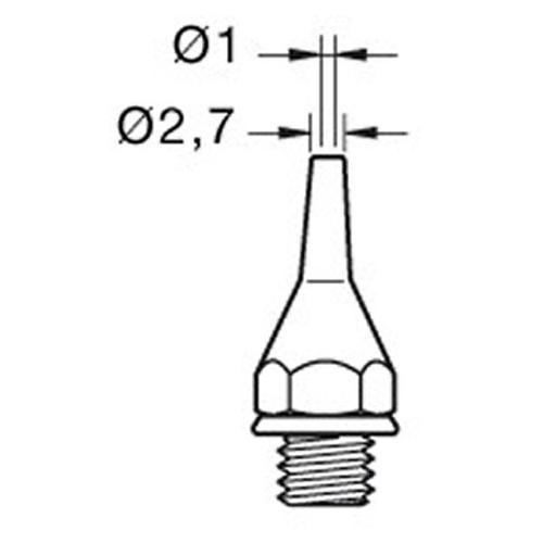 JBC Punta dissaldante 21DE - D.I. 1.0mm DSV 30ST/40ST/SL2020