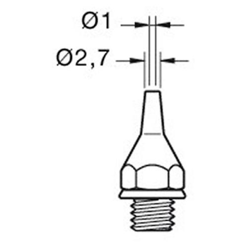 JBC Punta dissaldante 20DE - D.I. 1.0mm DSV 30ST/40ST/SL2020