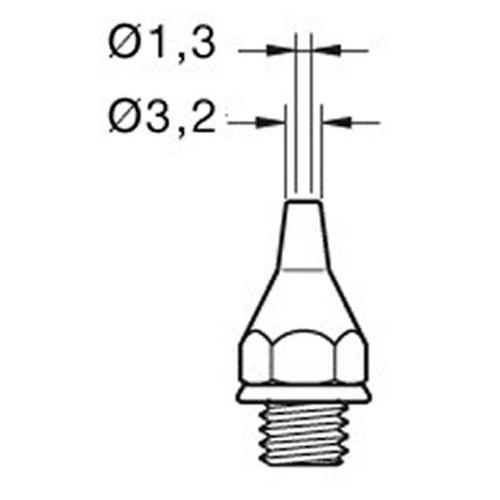 JBC Punta dissaldante 23DE - D.I. 1.3mm DSV 30ST/40ST/SL2020