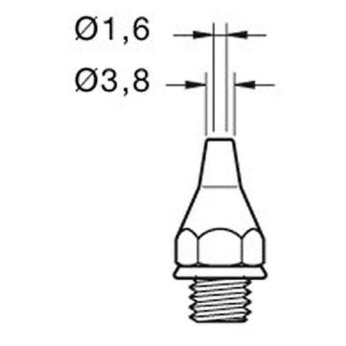 JBC Punta dissaldante 25DE - D.I. 1.6mm DSV 30ST/40ST/SL2020